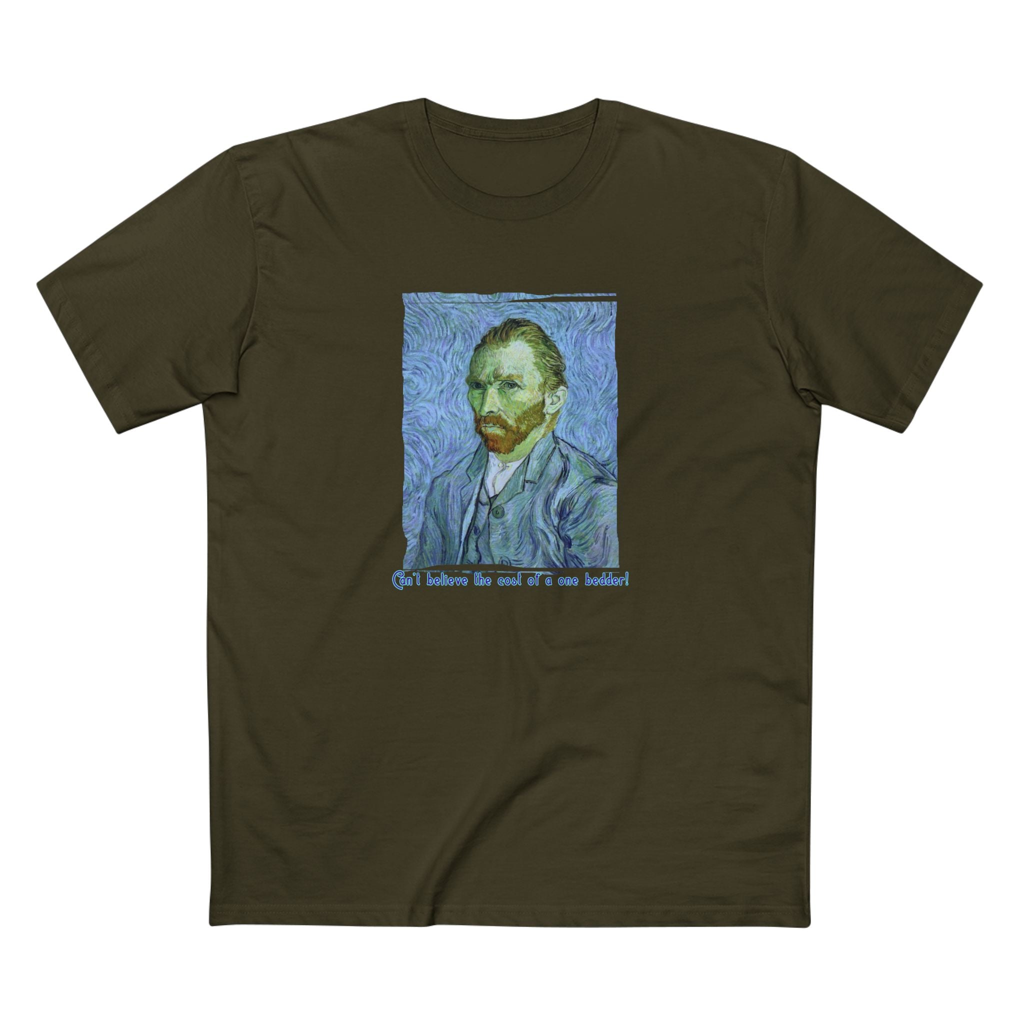 Pre Shrunk Combed Cotton T shirt with Van Gogh Art Print.