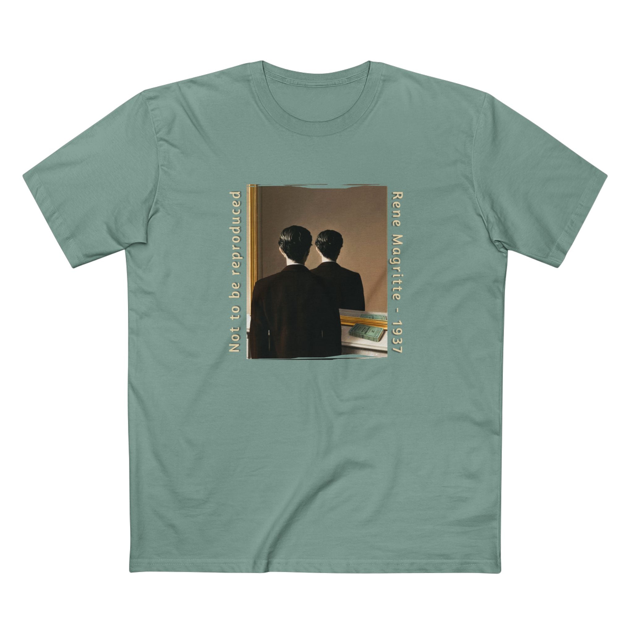 Pre Shrunk Combed Cotton T shirt with Magritte Art print.