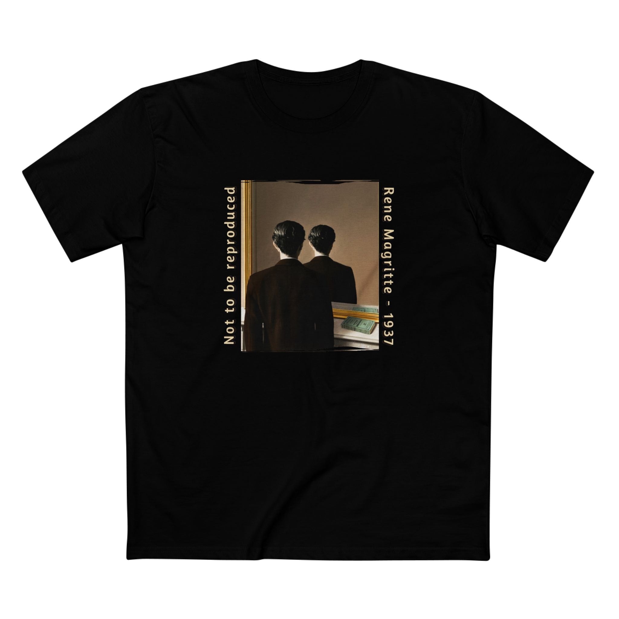 Pre Shrunk Combed Cotton T shirt with Magritte Art print.