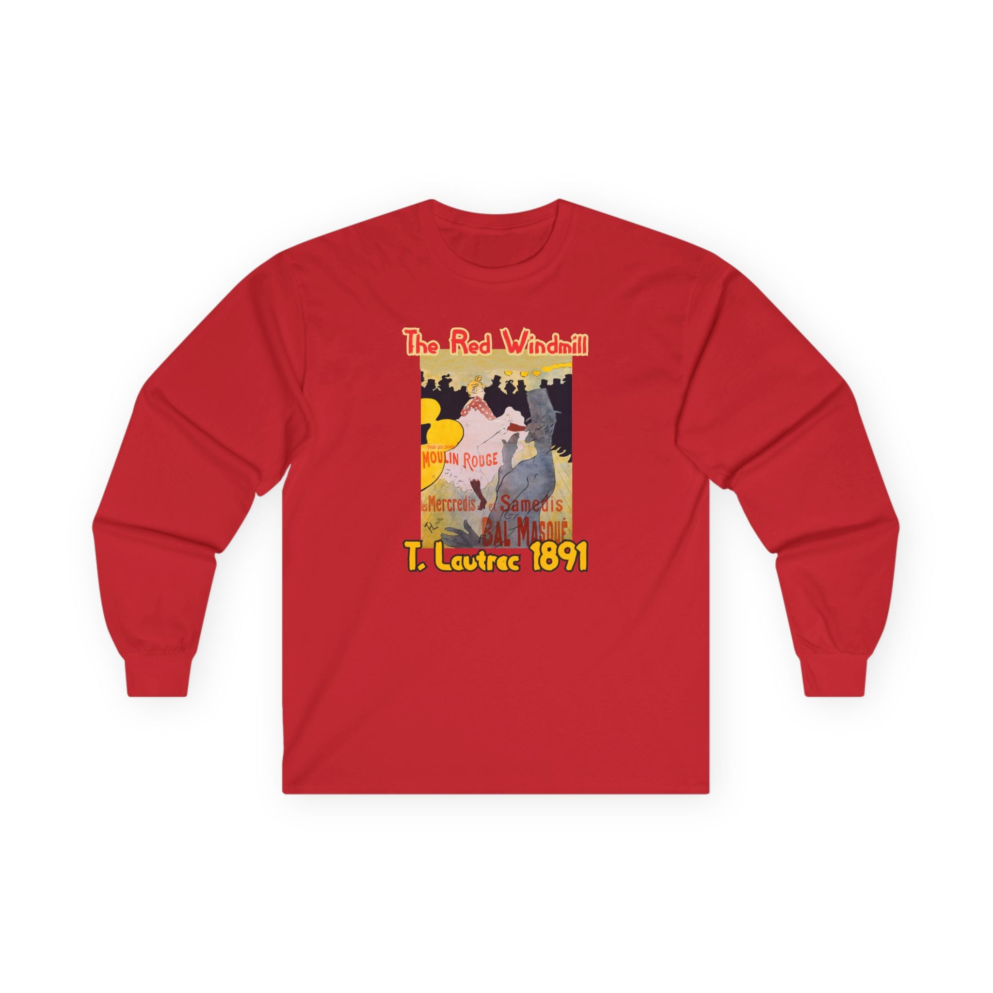 Long sleeve Tee with Moulin Rouge Art print