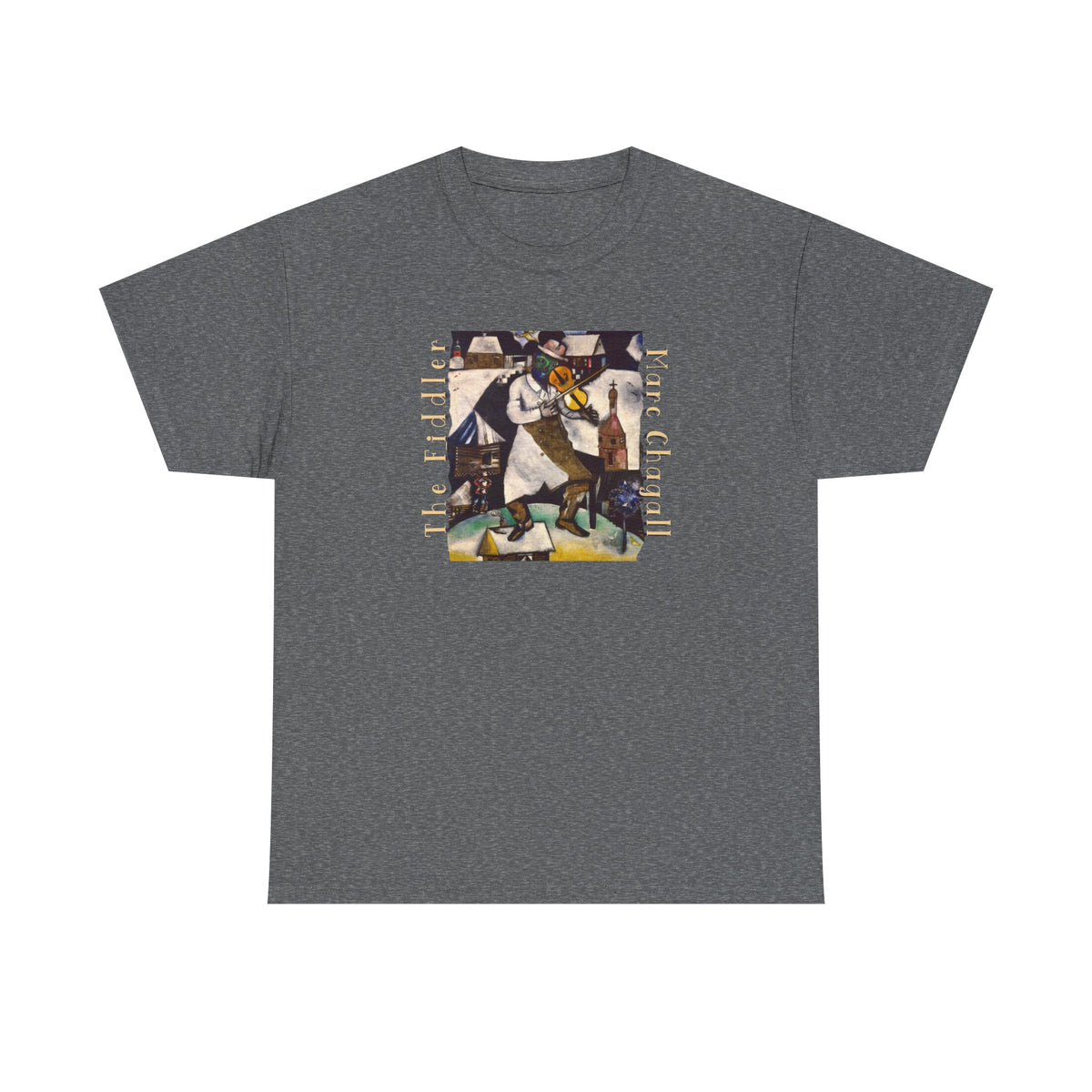 The Fiddler Chagall Art print on soft 100% cotton classic fit Tee