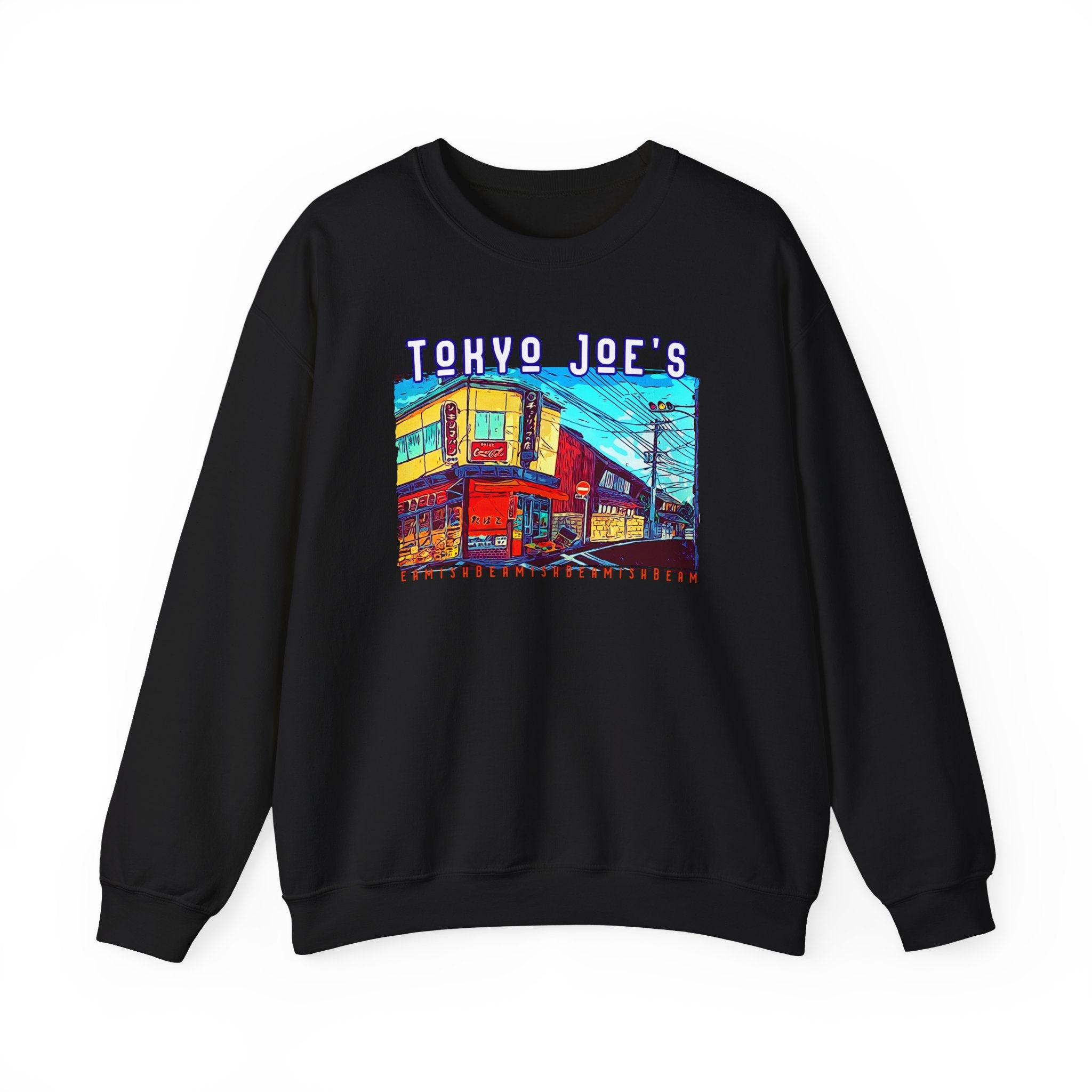 'Tokyo Joe's' medium heavy ribbed neck Crewneck Sweatshirt with Art print