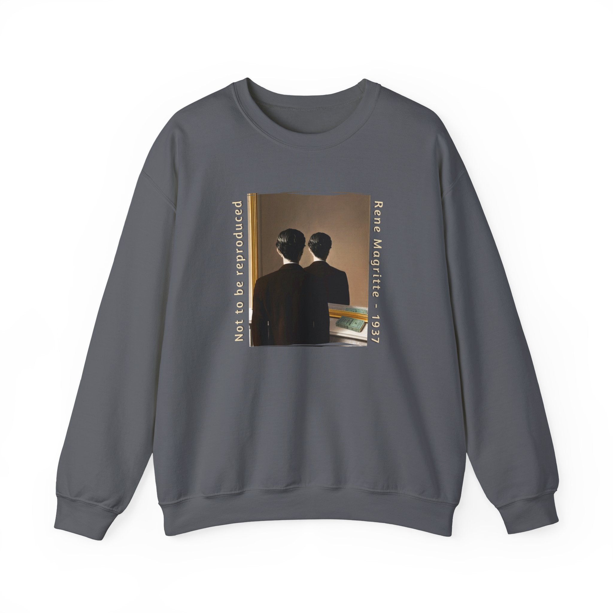 Magritte Art print 'Not to be Reproduced'. Medium heavy blend durable Crewneck Sweatshirt
