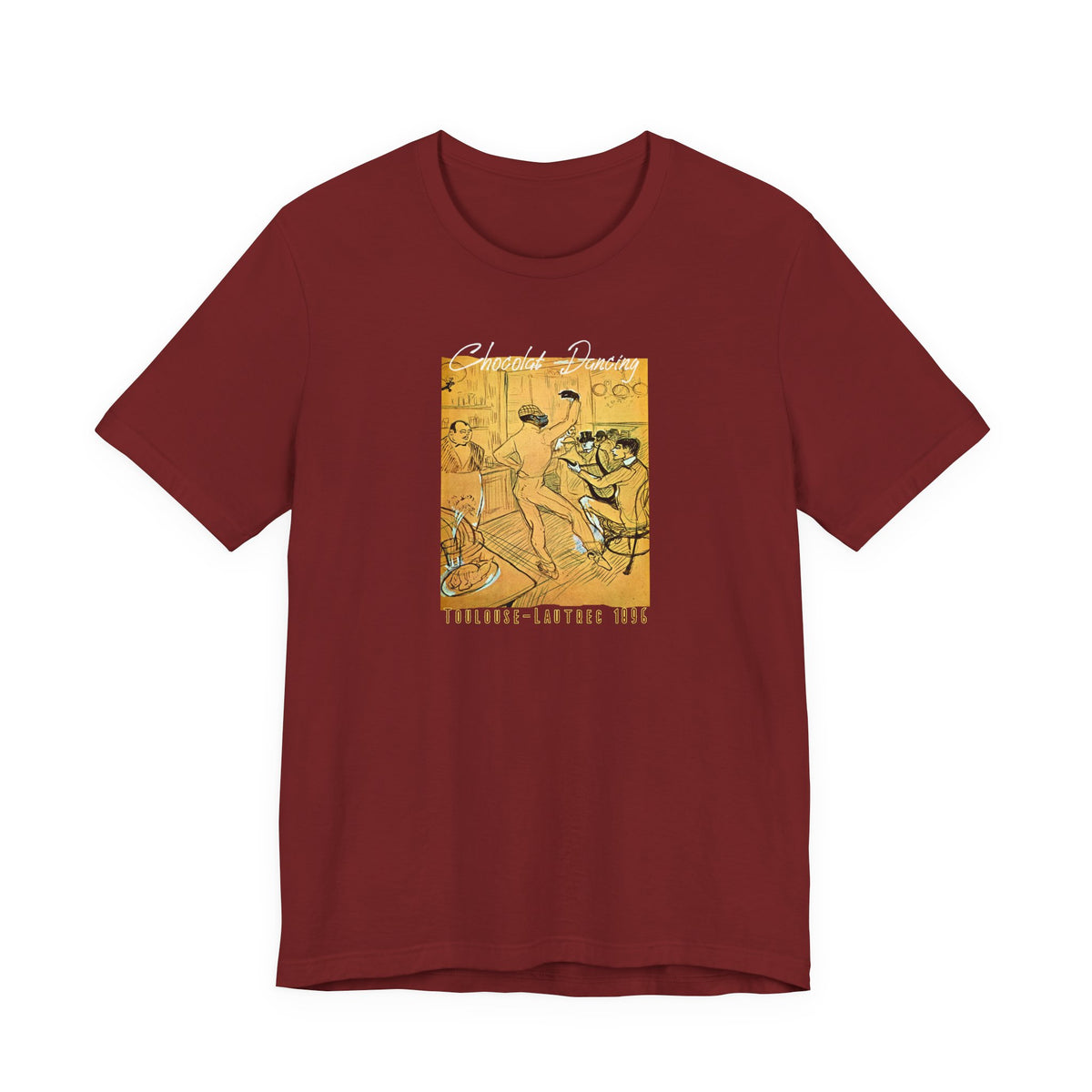 Toulouse Lautrec 'Chocolat Dancing'  Art print on  soft cotton lightweight T shirt