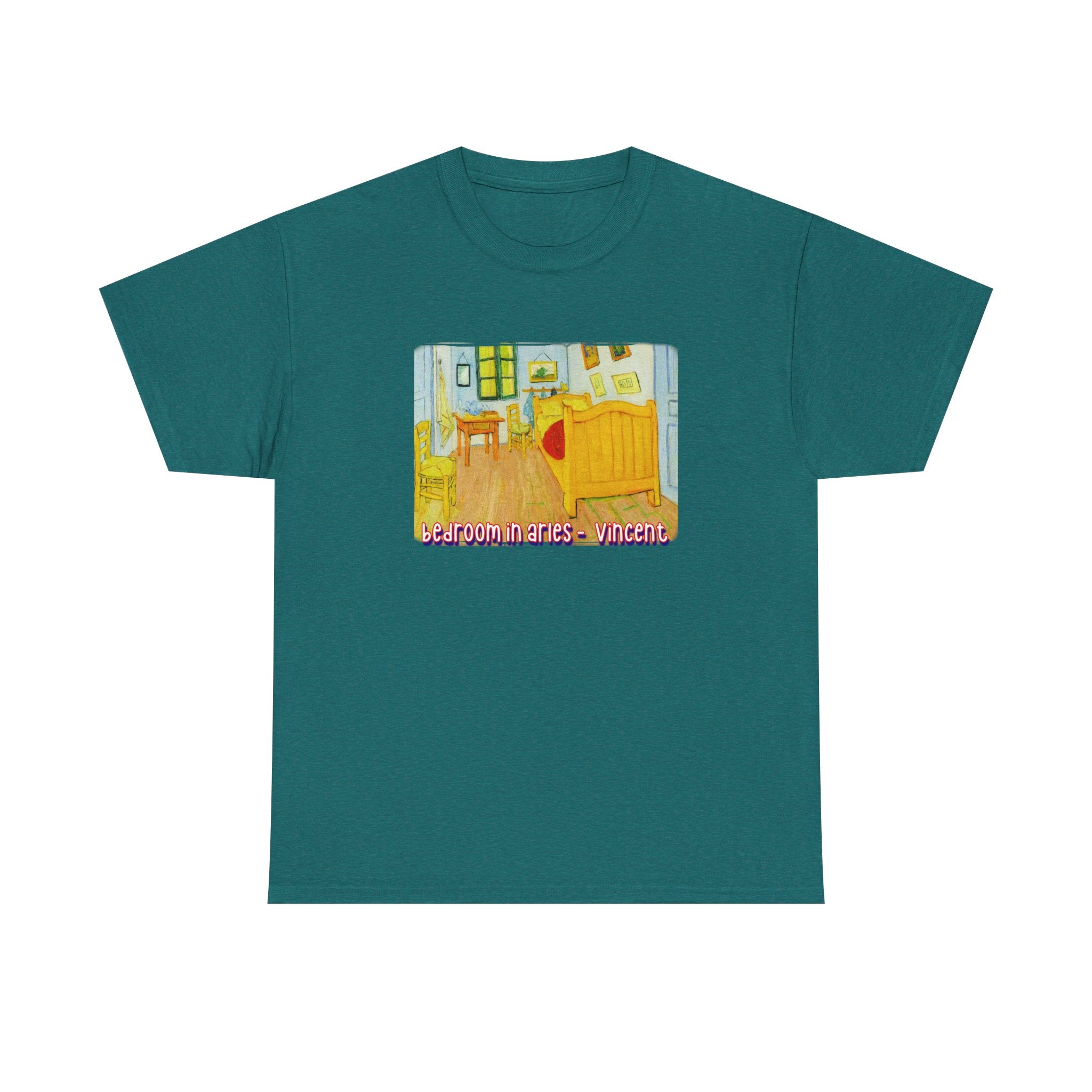 Van Gogh 'Bedroom in Arles' Art print on heavy cotton T shirt.