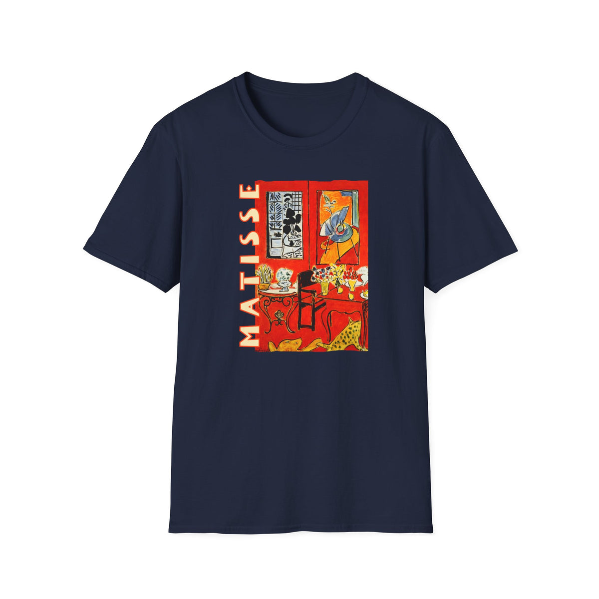 Matisse 'Red Interior' Art print on 100% lightweight cotton t shirt.