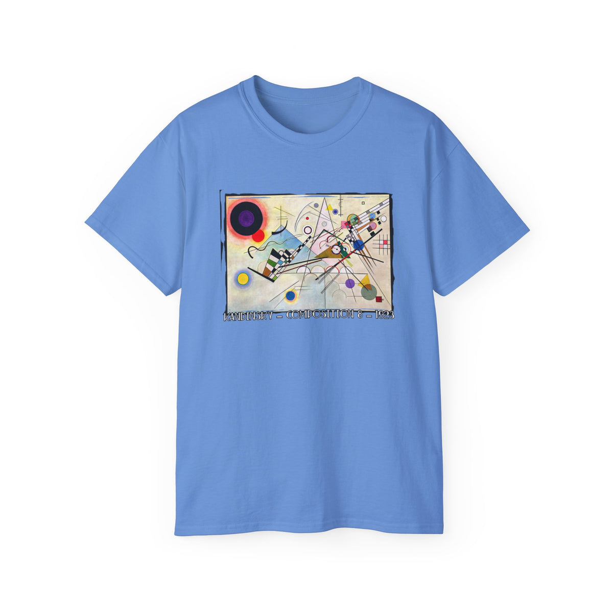 Kandinsky 'Composition8' abstract Art print on vintage feel cotton T shirt.