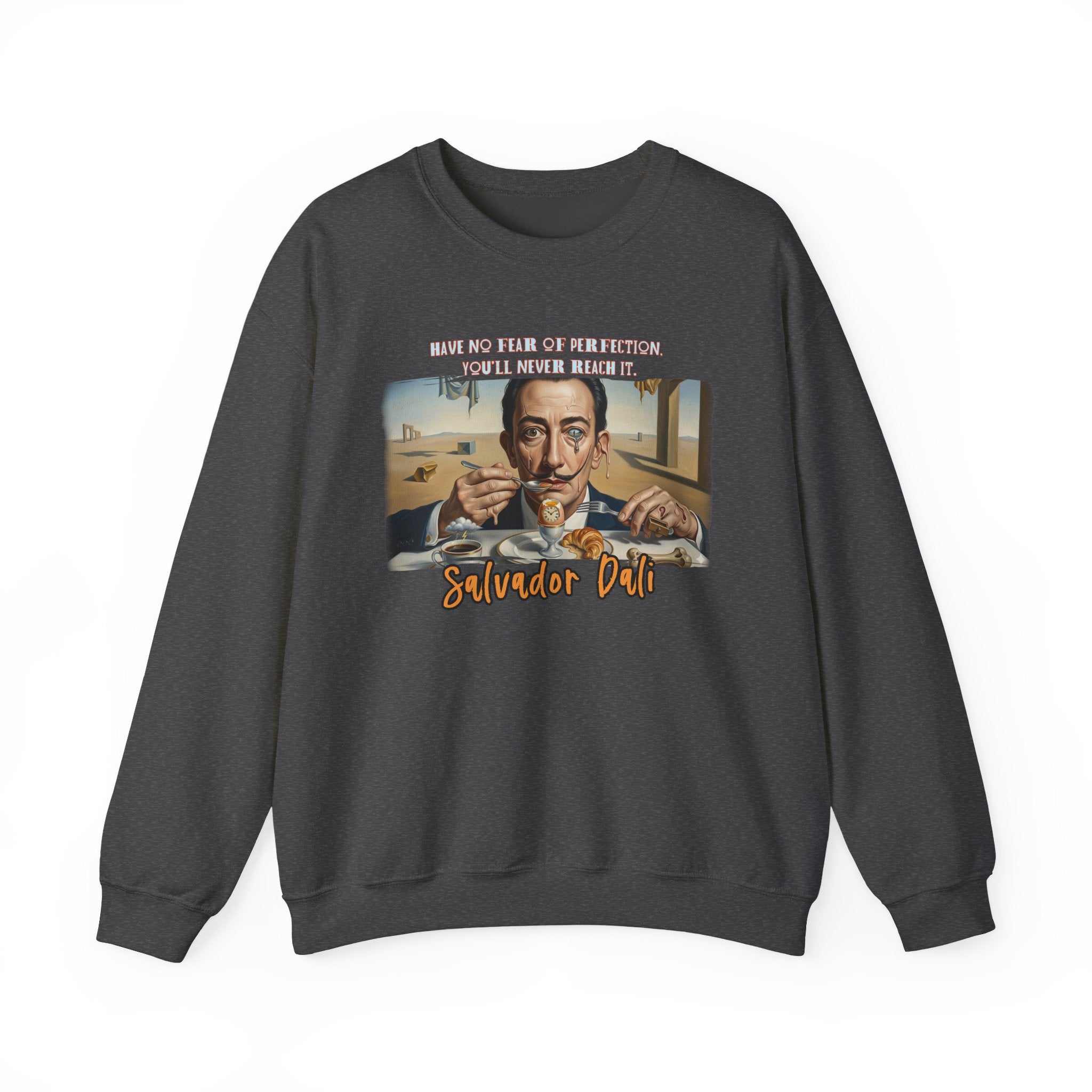 Salvador Dali Art print on medium heavy classic crewneck blend Sweater.