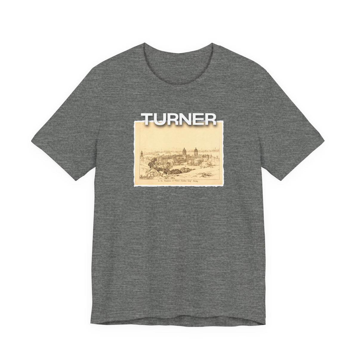 JMW Turner  Etching of 'London from Greenwich' Art print on lightweight Jersey cotton