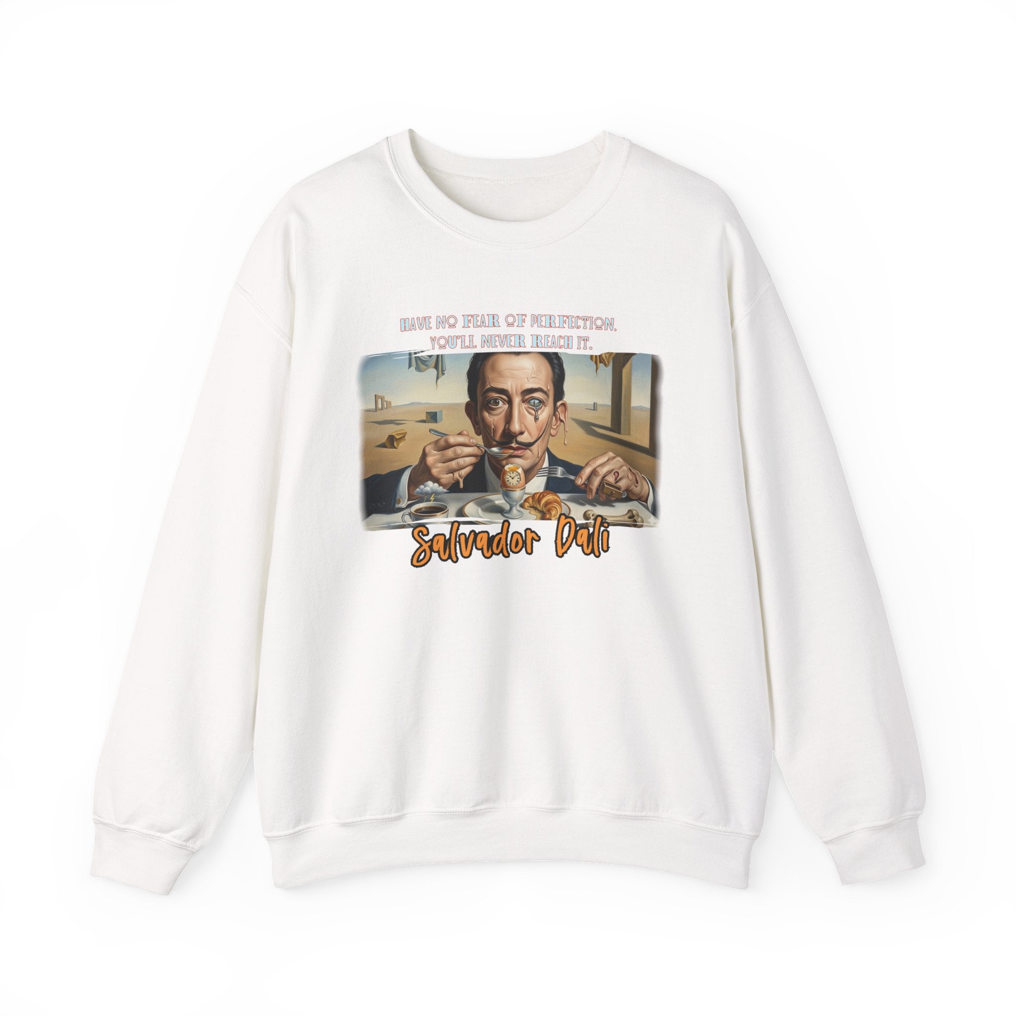 Salvador Dali Art print on medium heavy classic crewneck blend Sweater.