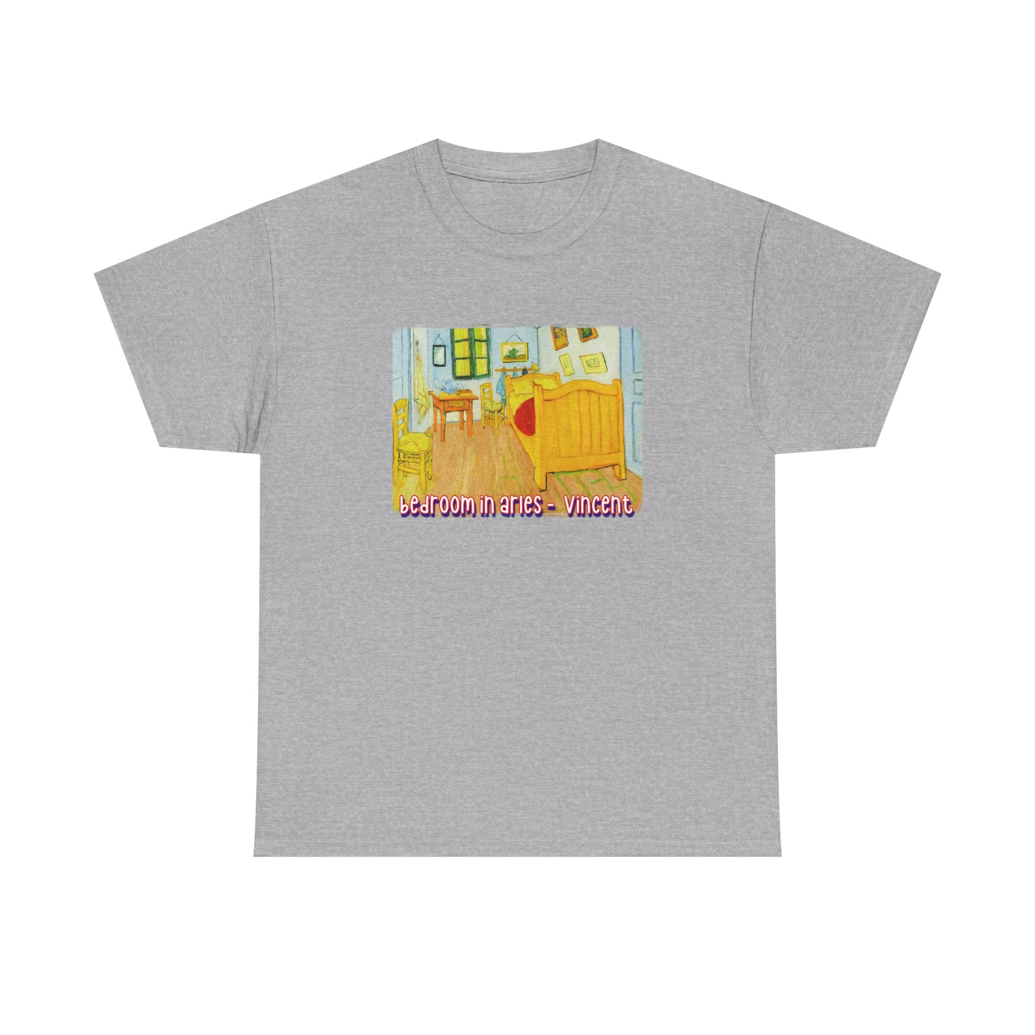 Van Gogh 'Bedroom in Arles' Art print on heavy cotton T shirt.