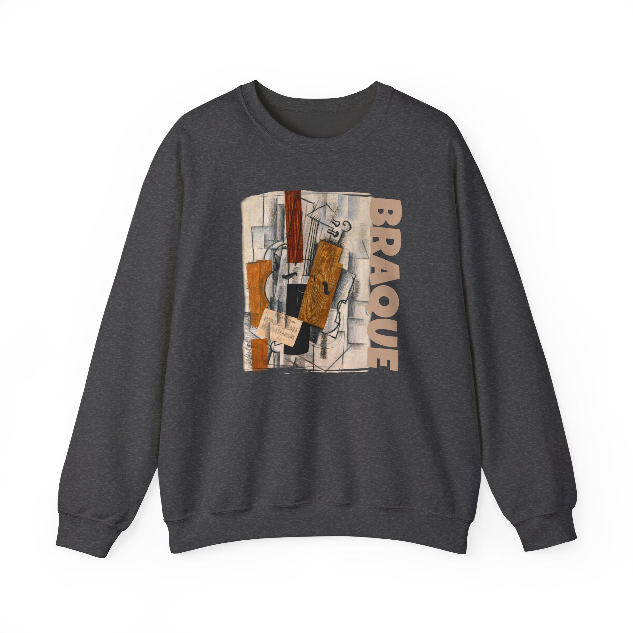 Georges Braque cubist Art print on Crewneck Sweatshirt.Medium heavy blend for easy care warmth and durability.