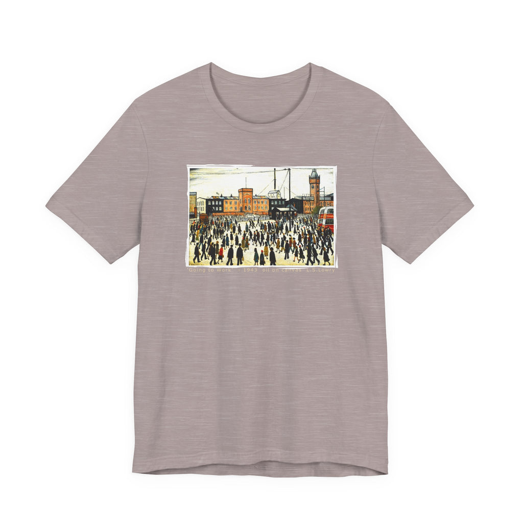 LS Lowry 'Going to Work' Art print on 100% cotton T shirt