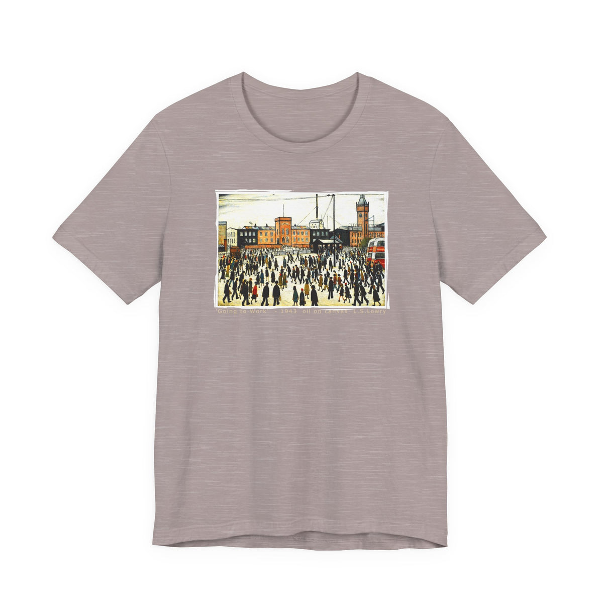 LS Lowry 'Going to Work' Art print on 100% cotton T shirt
