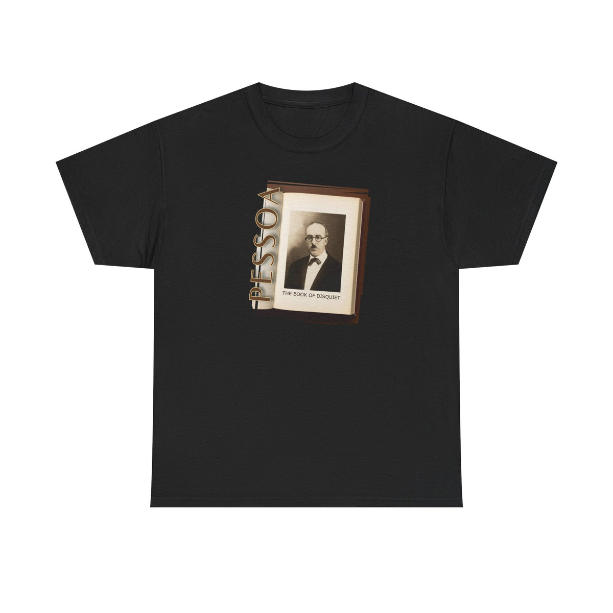 T-shirt 100 % coton de poids moyen avec impression artistique « Pessoa »