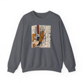 'Braque' Cubist Art print on Crewneck Sweatshirt medium heavy 50/50 cotton poly blend for durability.