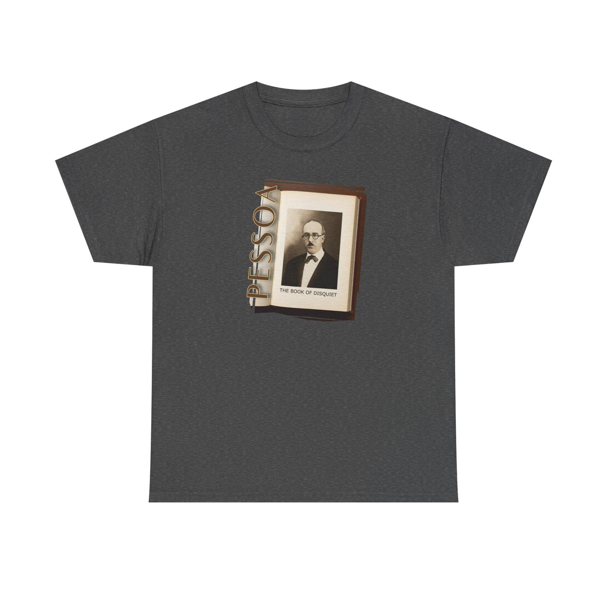 T-shirt 100 % coton de poids moyen avec impression artistique « Pessoa »