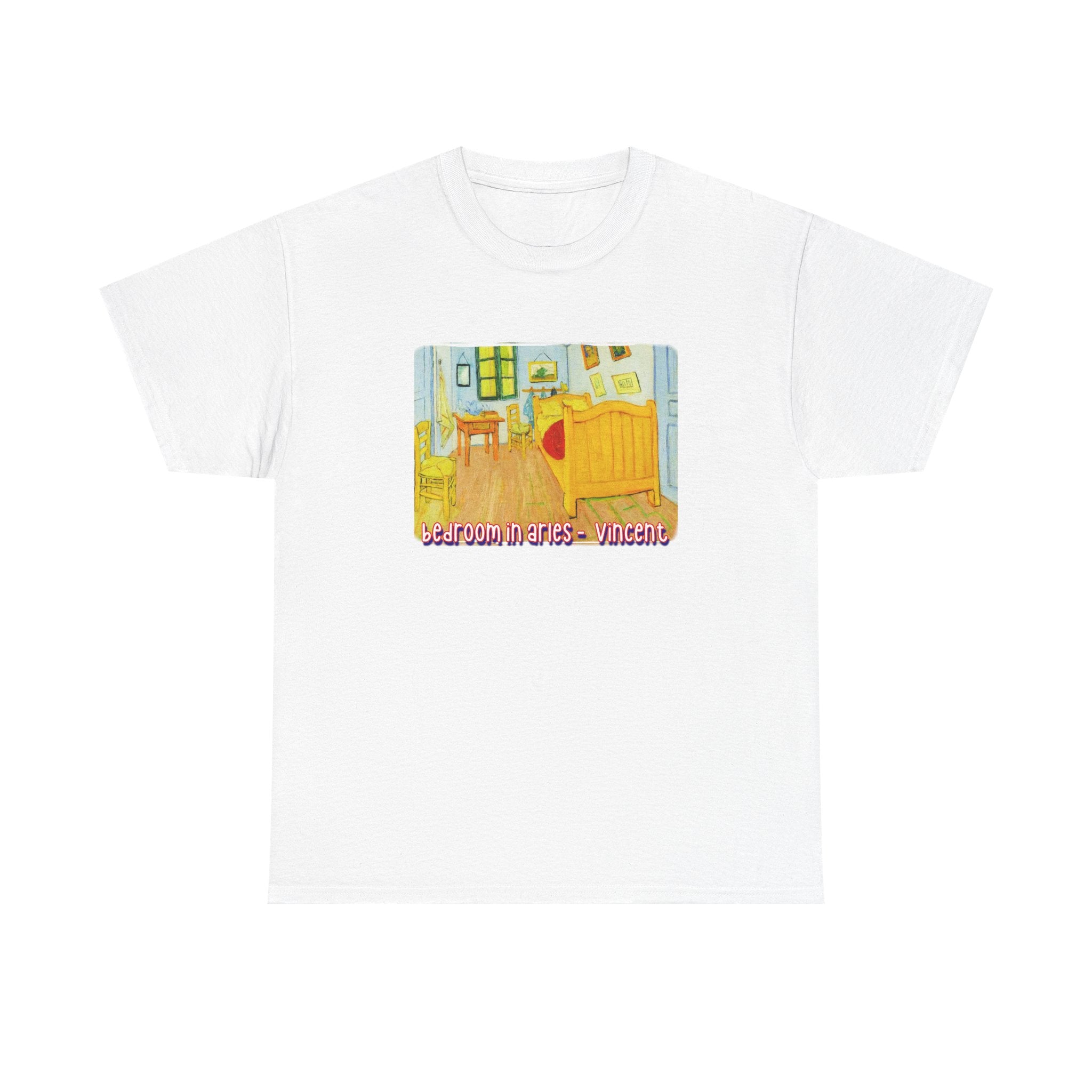 Van Gogh 'Bedroom in Arles' Art print on heavy cotton T shirt.