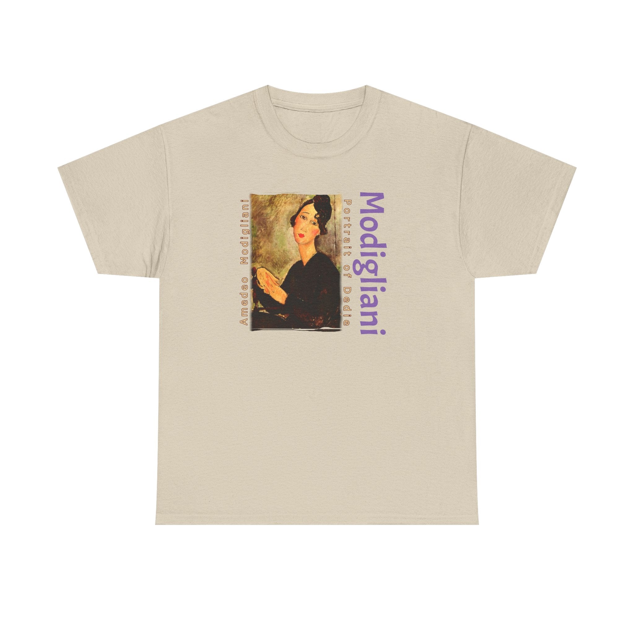 100% Heavy Cotton T Shirt with Modigliani Art Print