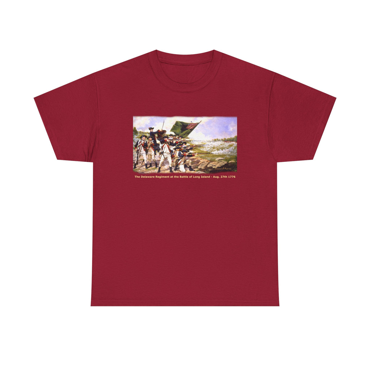 "The Battle of Long Island 1776'   Art Print on 100% cotton Tshirt (with personalize option)