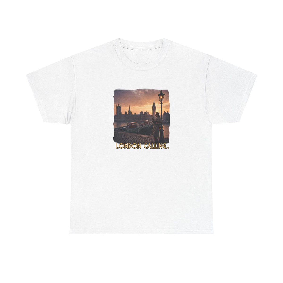 'London Calling' Art print on 100% cotton T shirt