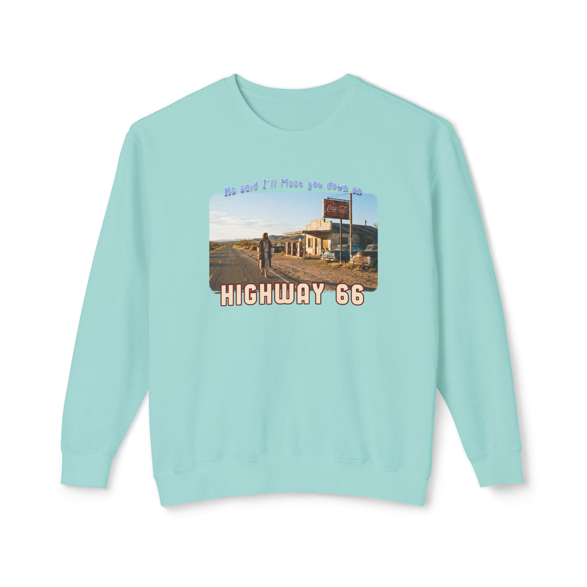 The King on Highway 66 - 100% US cotton Sweatshirt