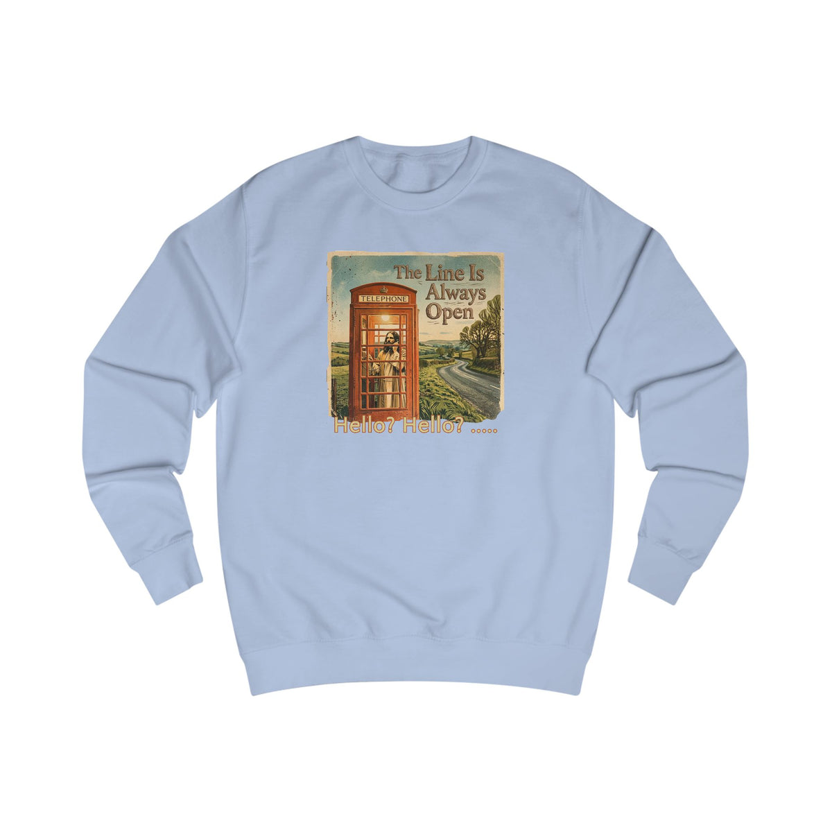 "Jesus on the Line" Art print on Medium 80/20 soft cotton blend Sweatshirt