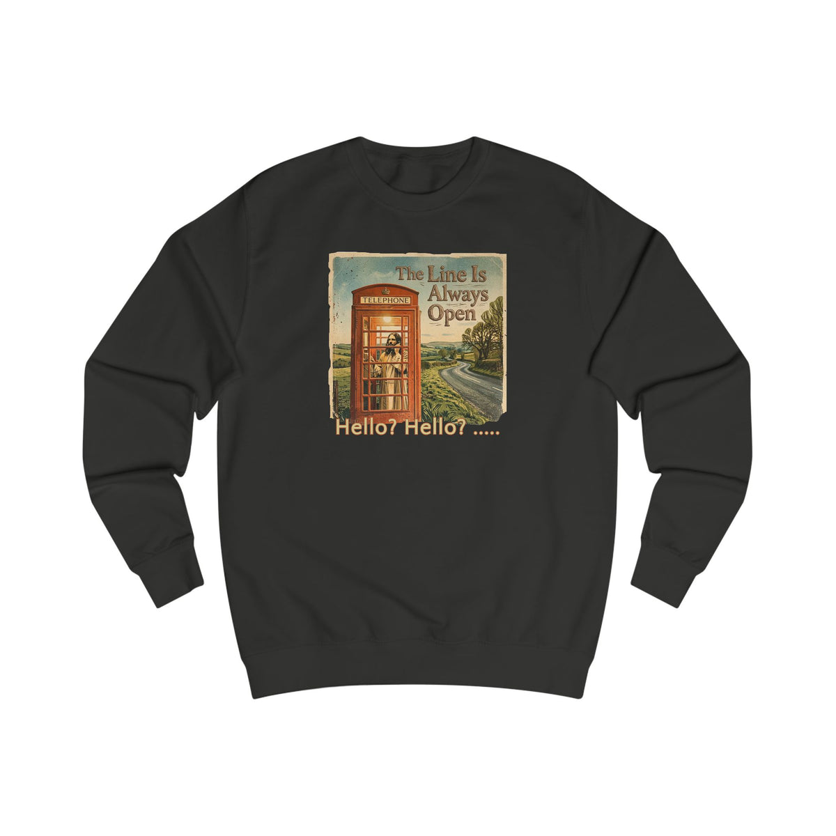"Jesus on the Line" Art print on Medium 80/20 soft cotton blend Sweatshirt