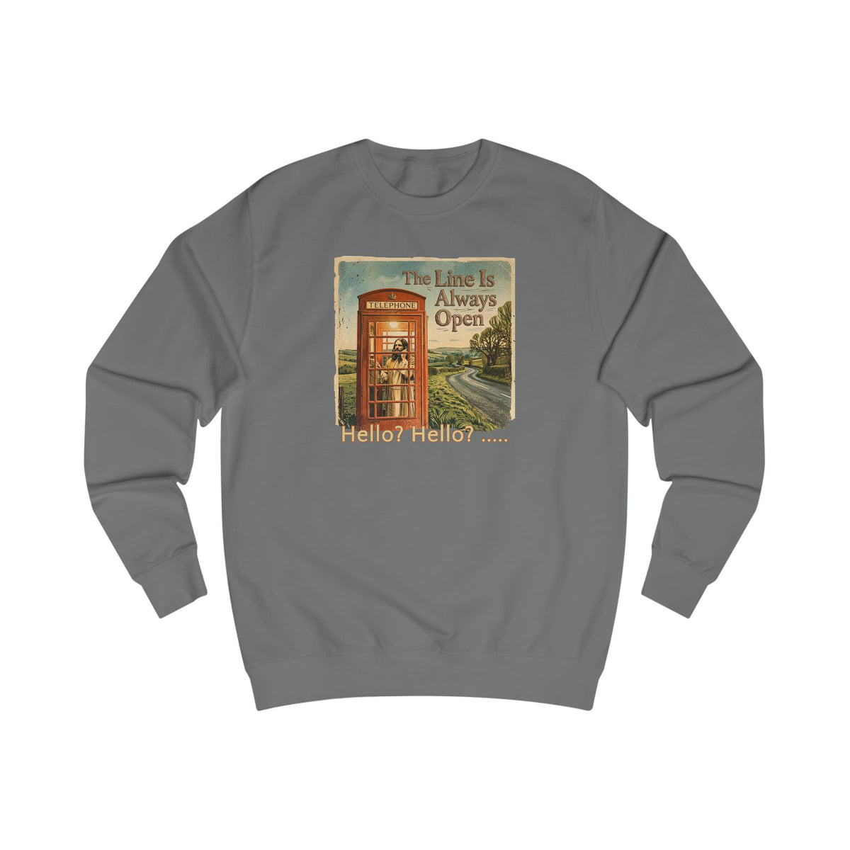 "Jesus on the Line" Art print on Medium 80/20 soft cotton blend Sweatshirt