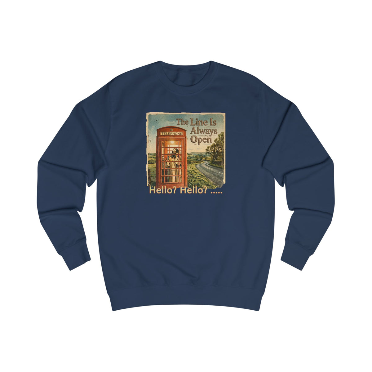 "Jesus on the Line" Art print on Medium 80/20 soft cotton blend Sweatshirt