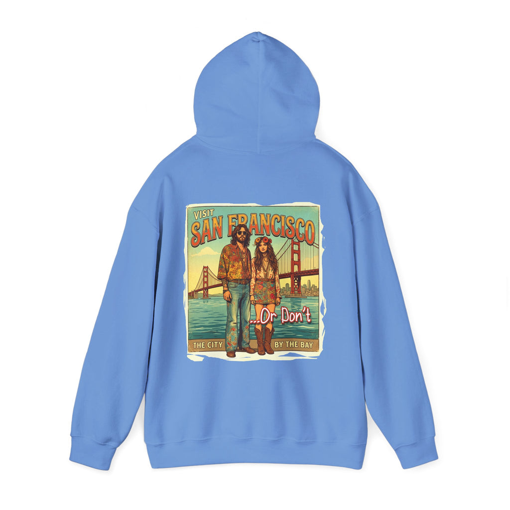 - 'Visit San Francisco' Retro Travel hoodie with Art print.