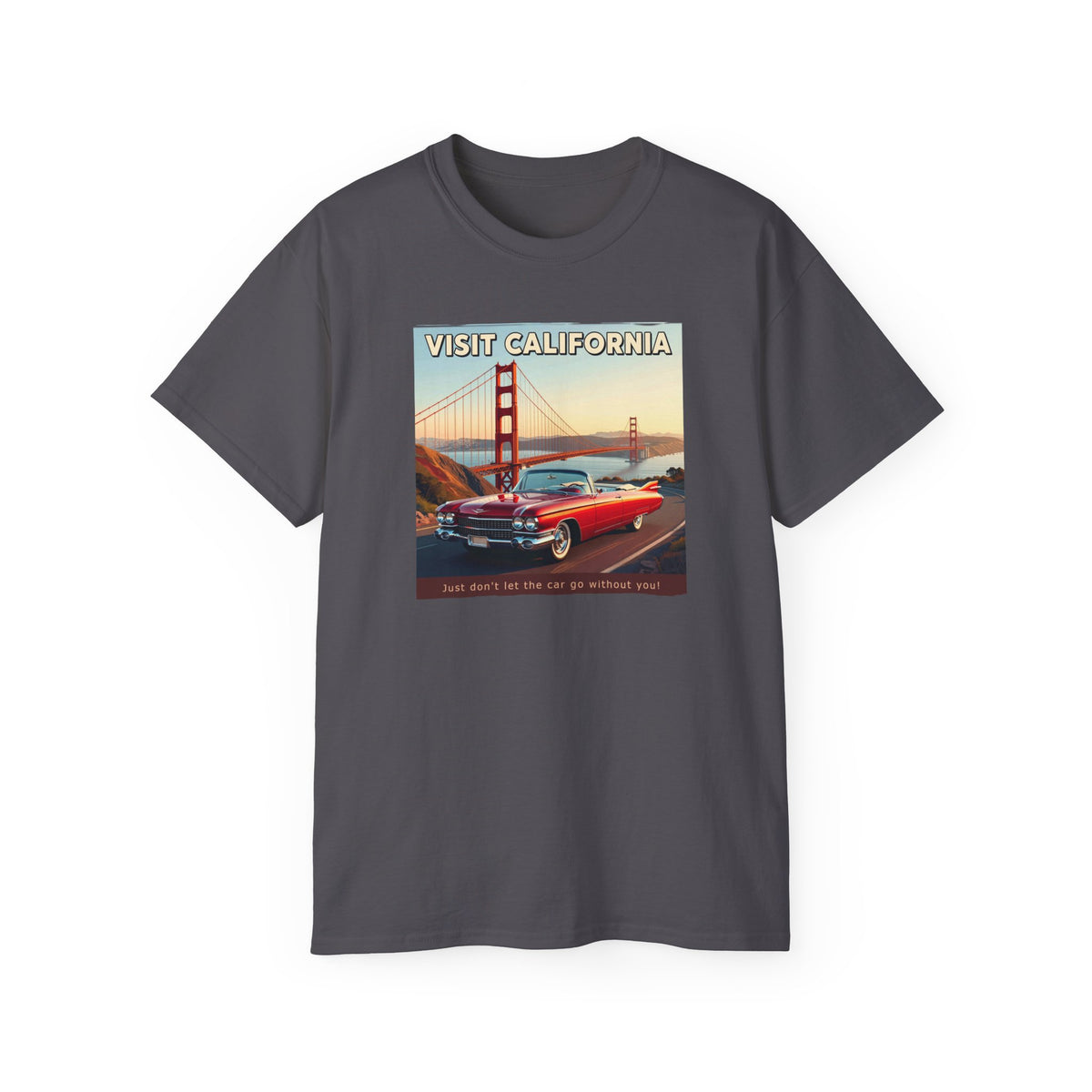Vintage 'Visit California' Tee — Classic Art print on thicker vintage feel cotton.