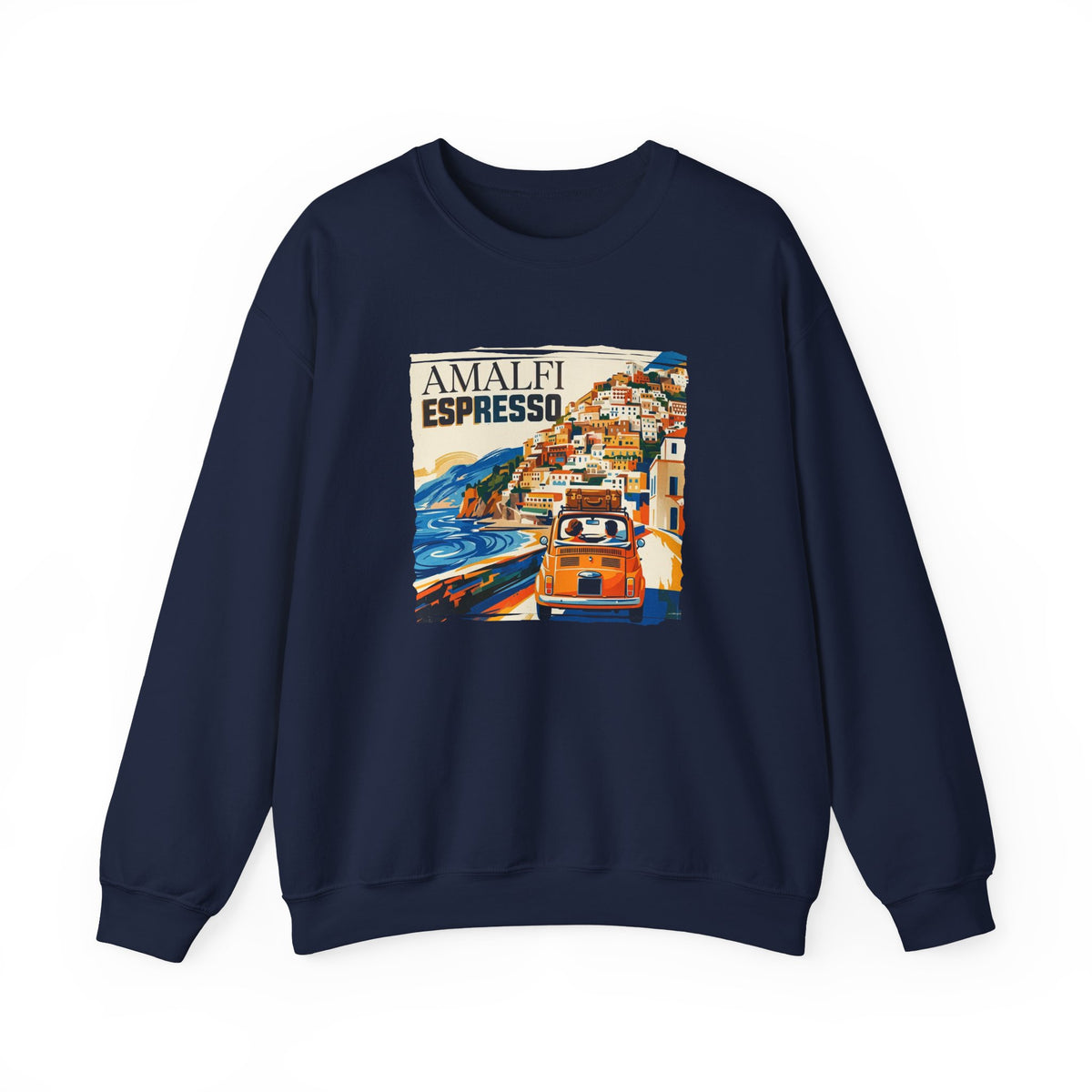 'Amalfi Espresso' Art print on midweight Medium heavy 50/50 blend Sweatshirt