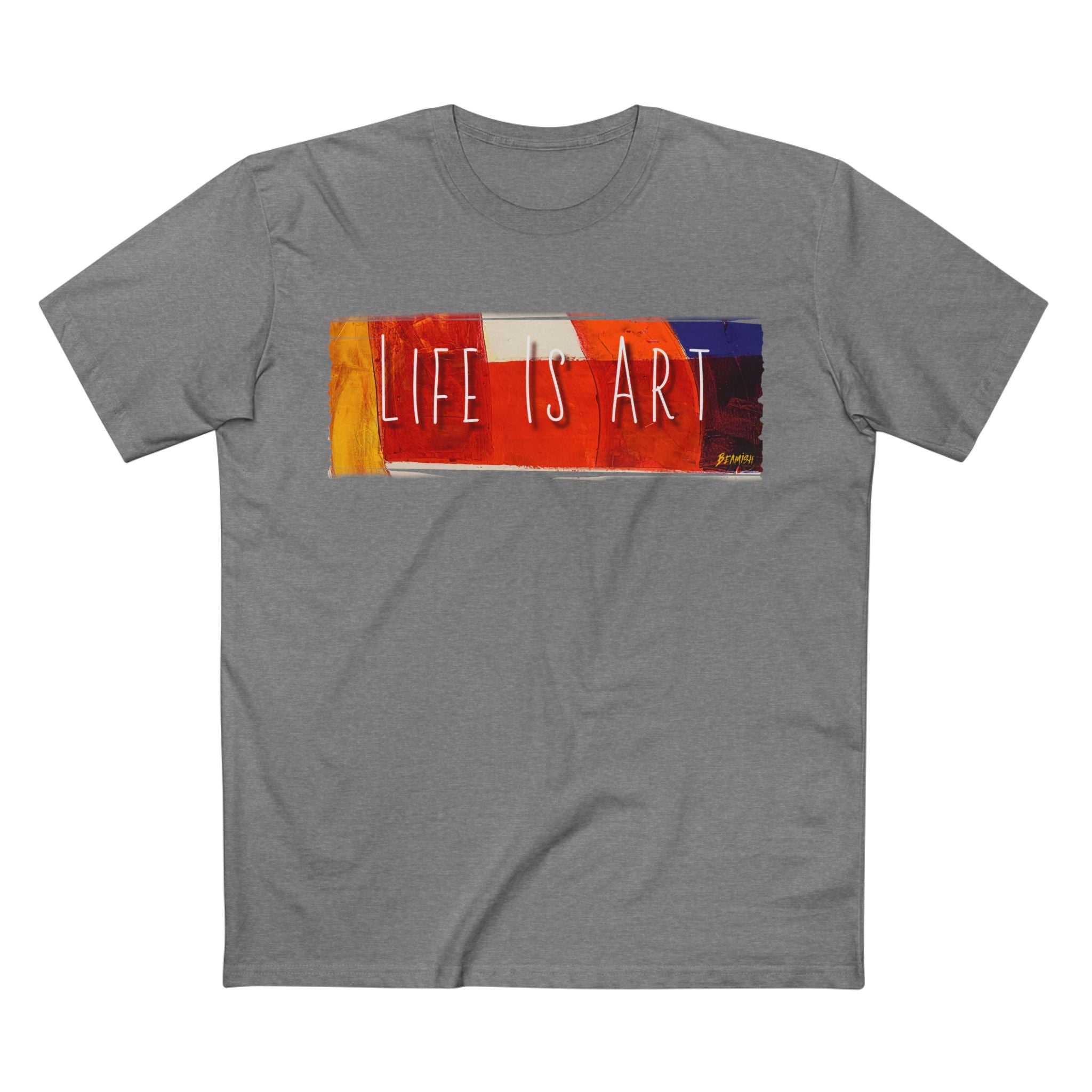 Pre Shrunk Combed Cotton T shirt with 'Life is Art' Art print design.