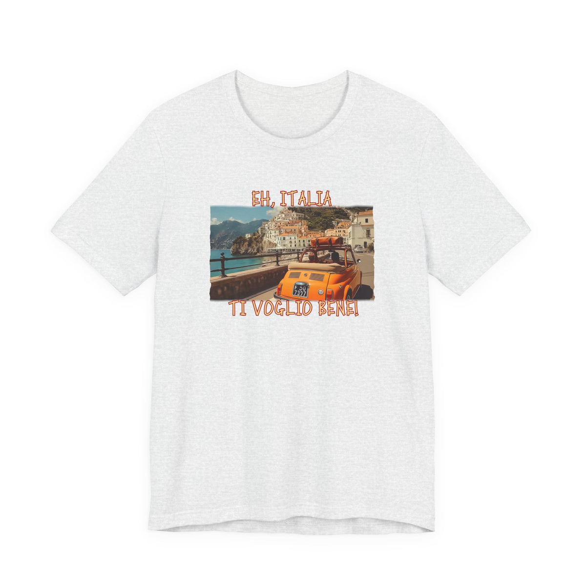 "Eh, Italia Ti Voglio Bene" Light weight cotton T-Shirt with Art print.