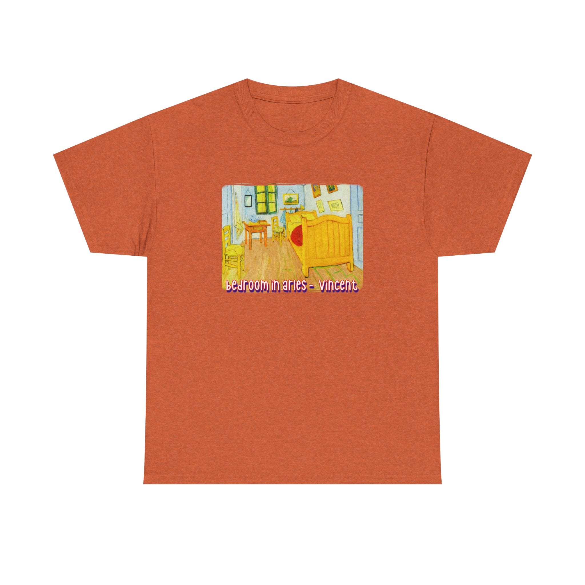 Van Gogh 'Bedroom in Arles' Art print on heavy cotton T shirt.