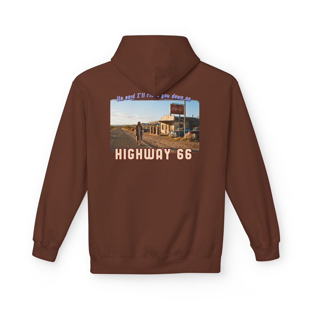 Hoodie — Vintage 'Highway 66' Road Trip on 80?20 cotton blend.