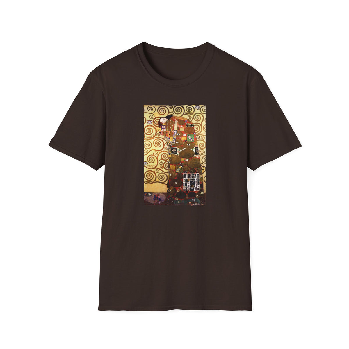 Klimt-Inspired 'The Kiss' Art Print on 100% lightweight cotton T-Shirt