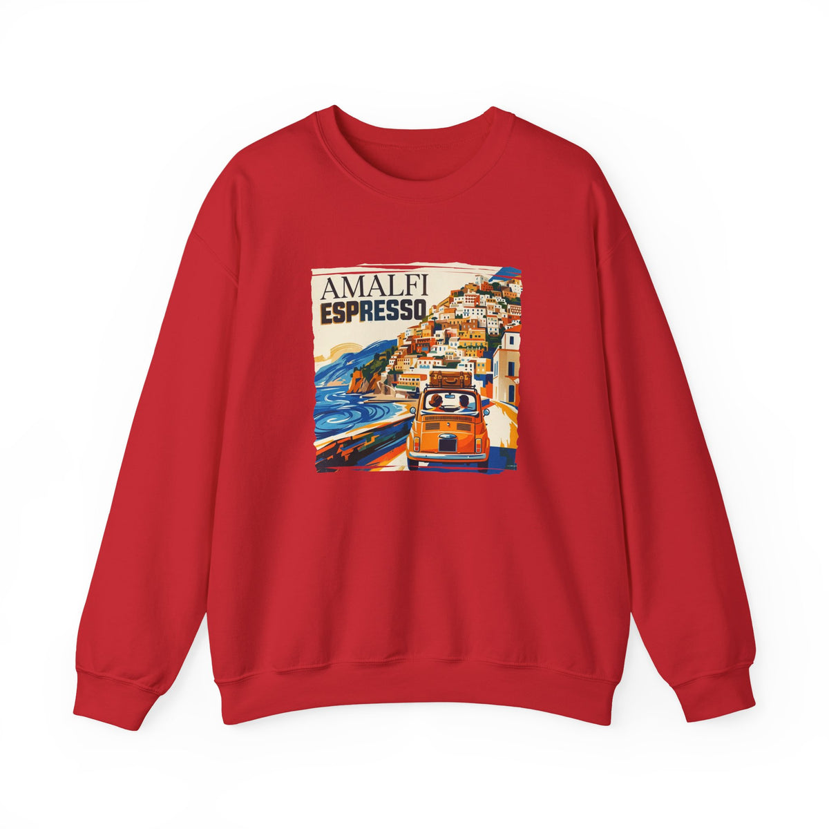 'Amalfi Espresso' Art print on midweight Medium heavy 50/50 blend Sweatshirt