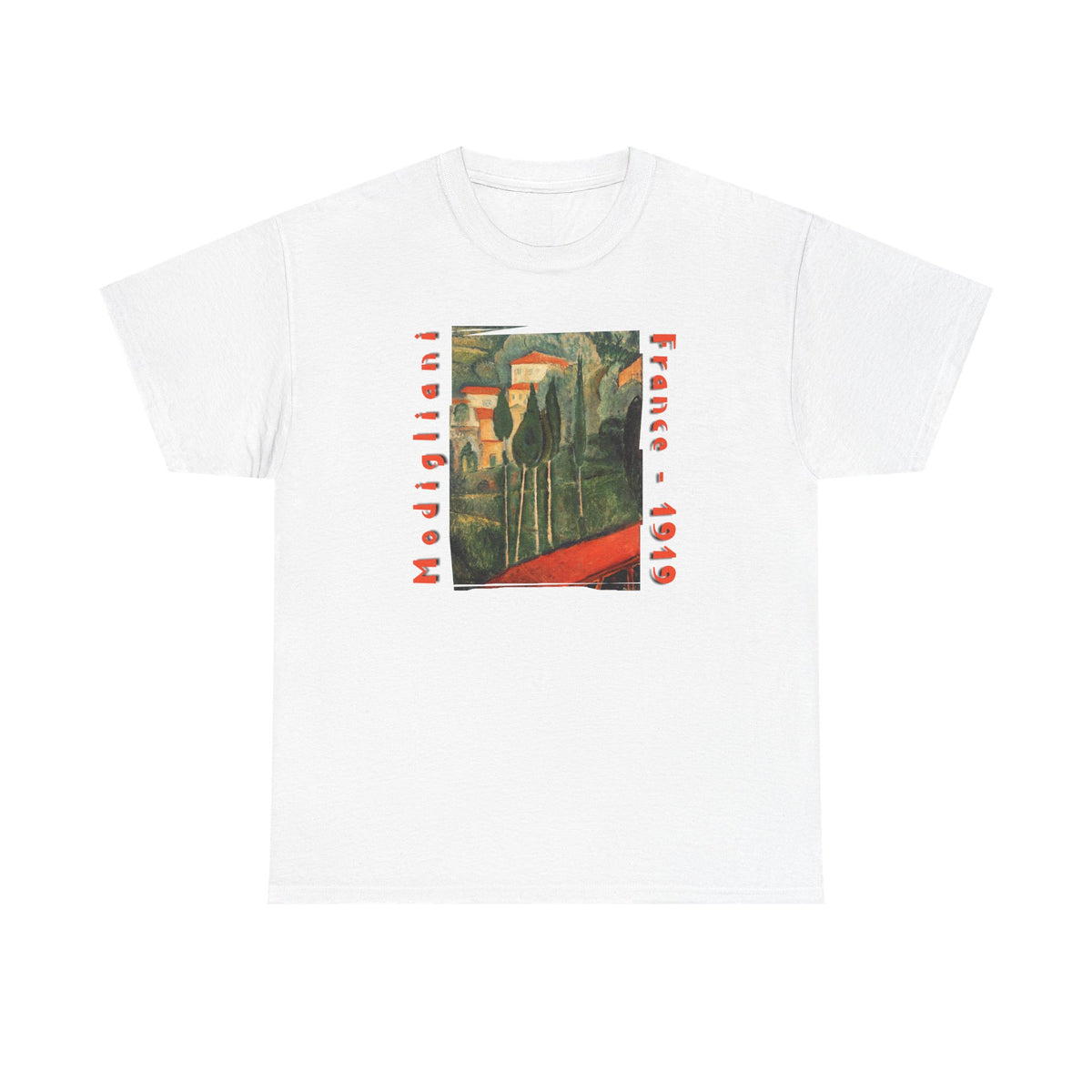 Modigliani 'Cypress Trees 1919 ' Art print on soft mid weight cotton