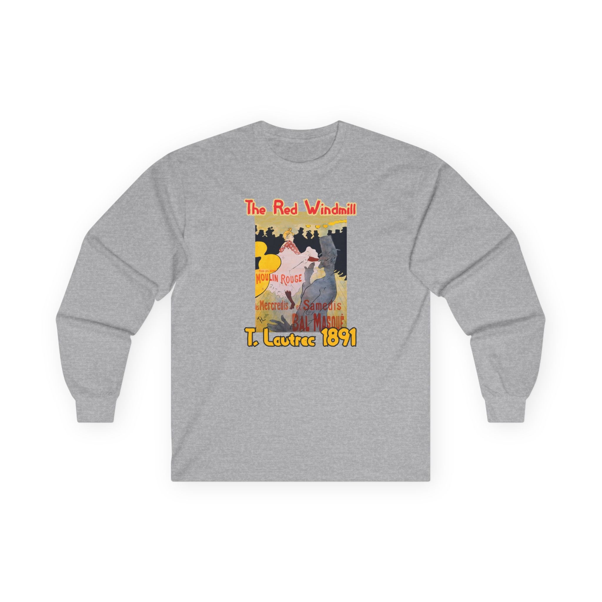 Long sleeve Tee with Moulin Rouge Art print