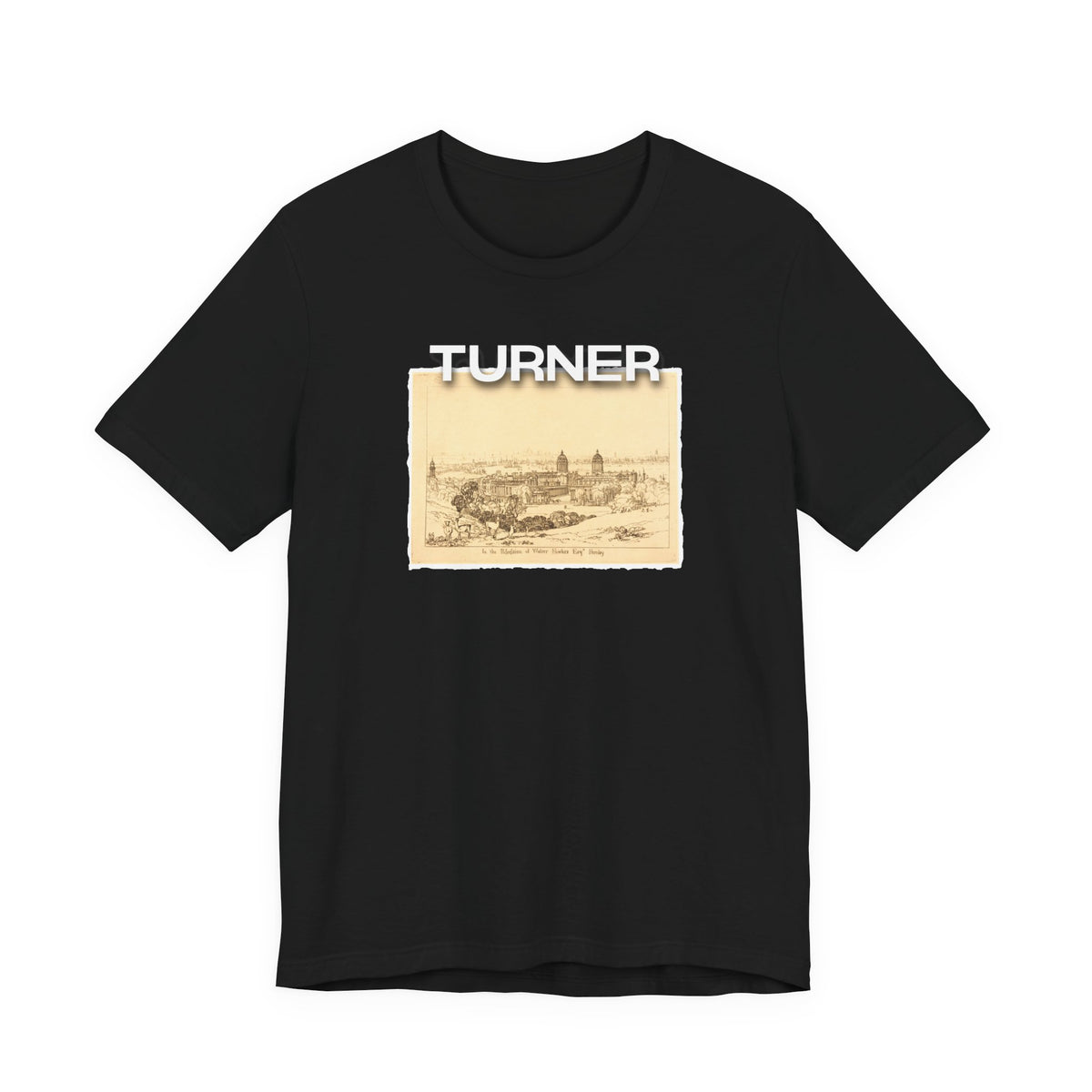 JMW Turner  Etching of 'London from Greenwich' Art print on lightweight Jersey cotton