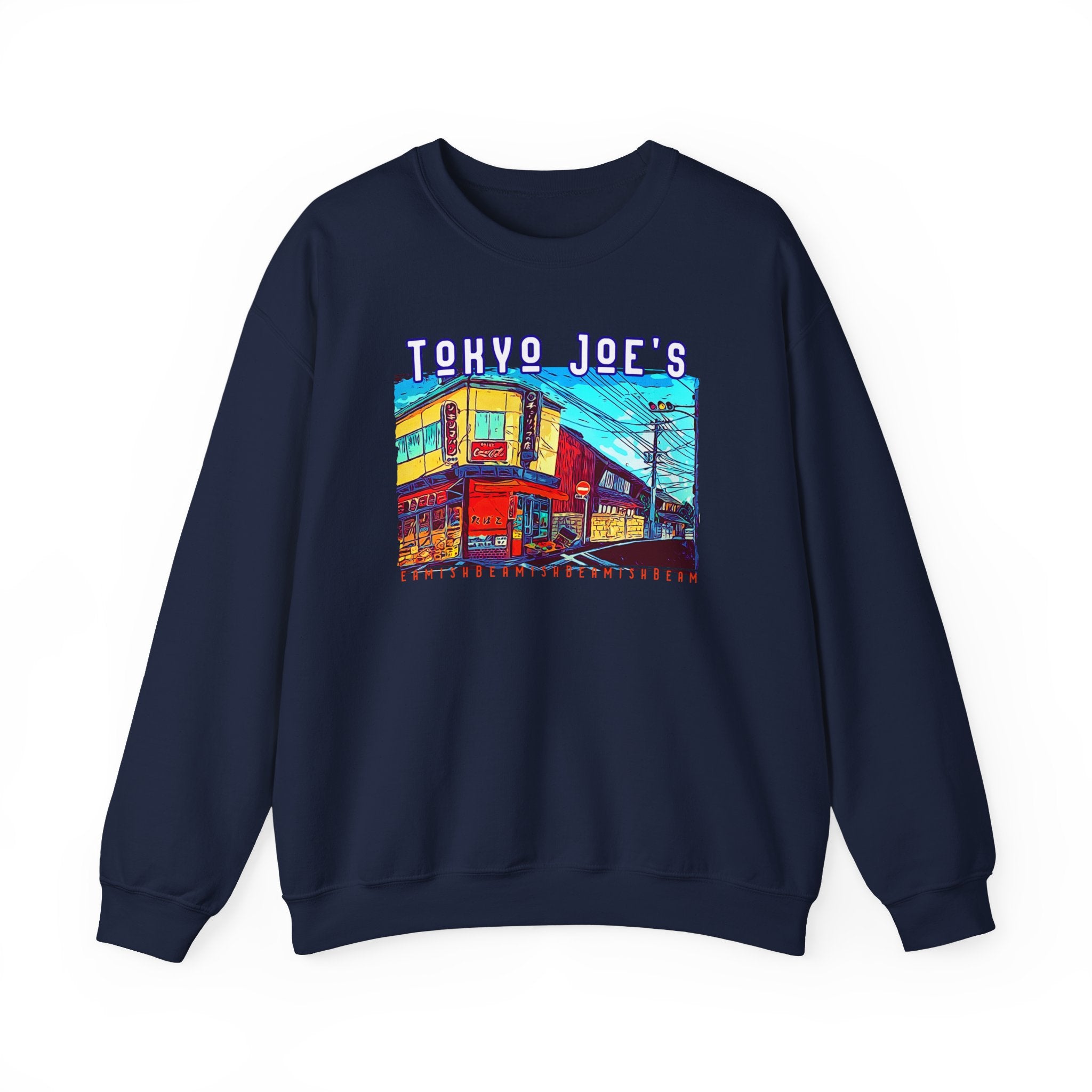 'Tokyo Joe's' medium heavy ribbed neck Crewneck Sweatshirt with Art print