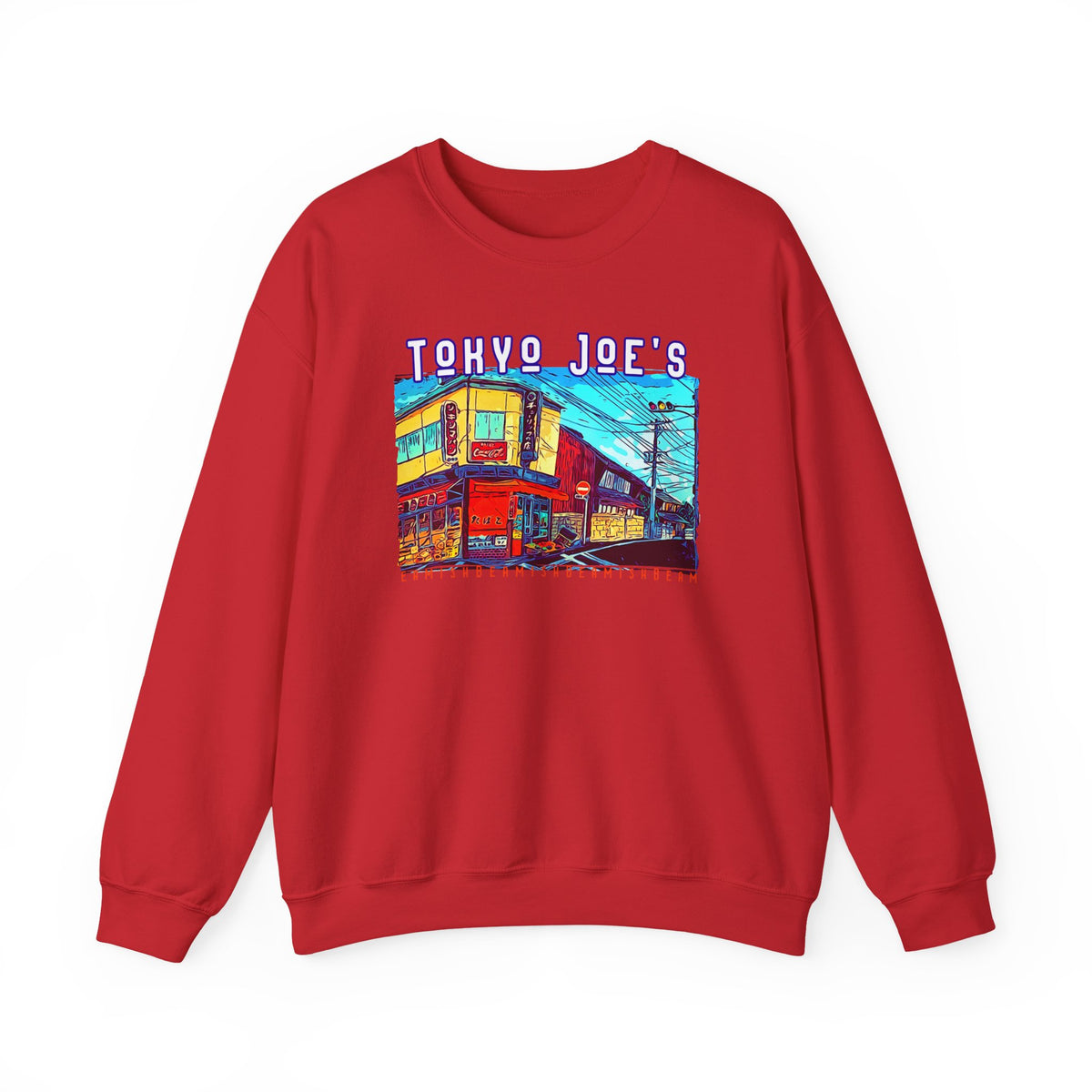 Sweat-shirt ras du cou côtelé mi-lourd « Tokyo Joe's » avec imprimé artistique