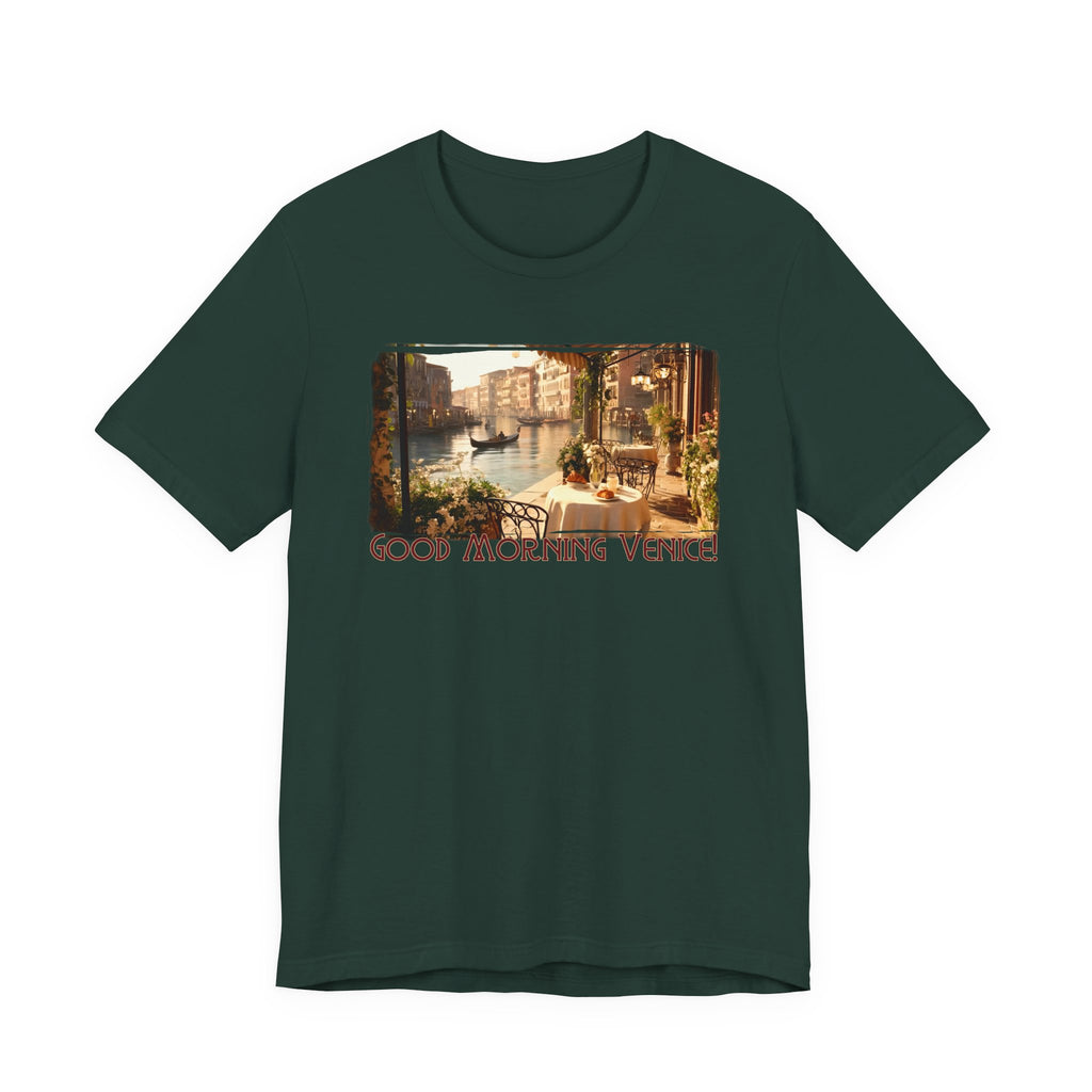 100% Airlume combed & ring-spun lightweight cotton — 'Good Morning Venice' Vintage Art Print