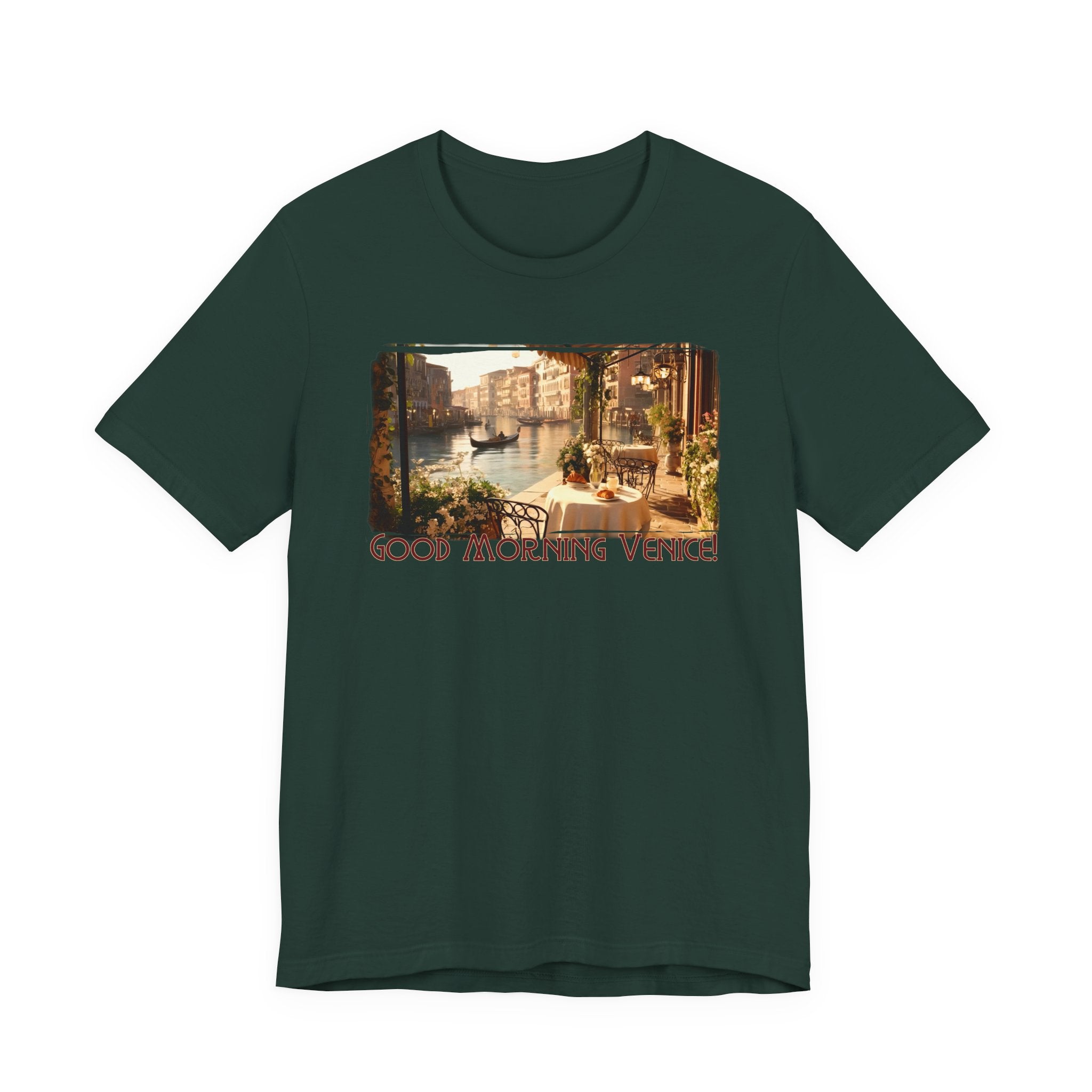100% Airlume combed & ring-spun lightweight cotton — 'Good Morning Venice' Vintage Art Print