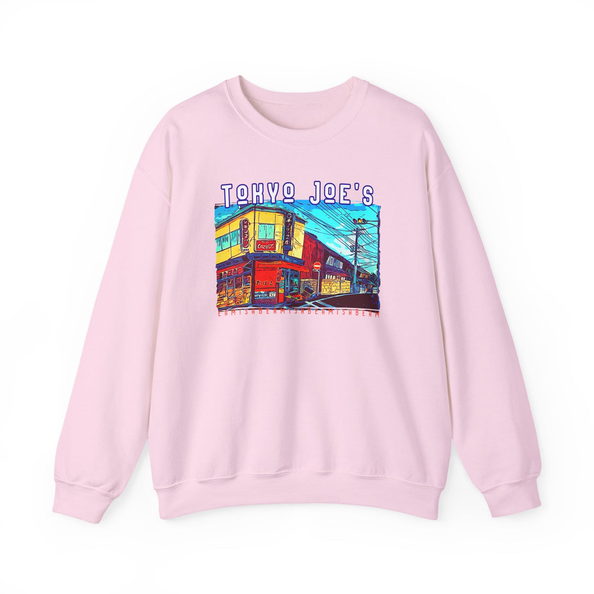 Sweat-shirt ras du cou côtelé mi-lourd « Tokyo Joe's » avec imprimé artistique