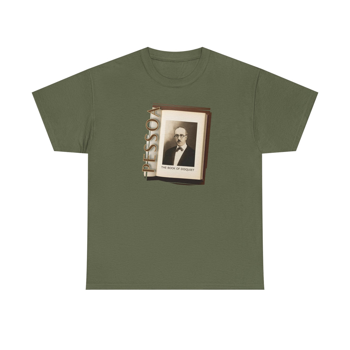 T-shirt 100 % coton de poids moyen avec impression artistique « Pessoa »