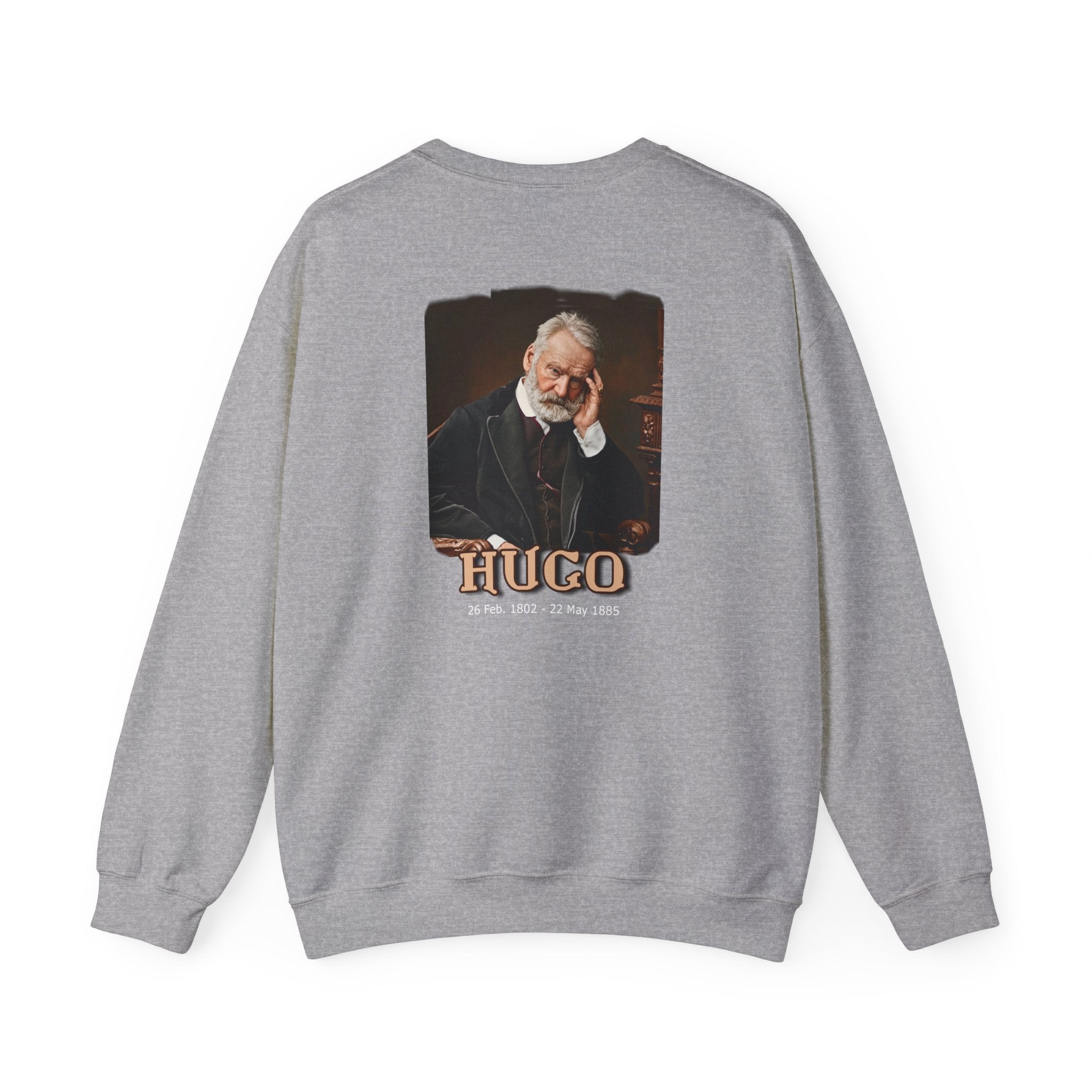 Victor Hugo Art print "HUGO" on Soft midweight crewneck Sweatshirt