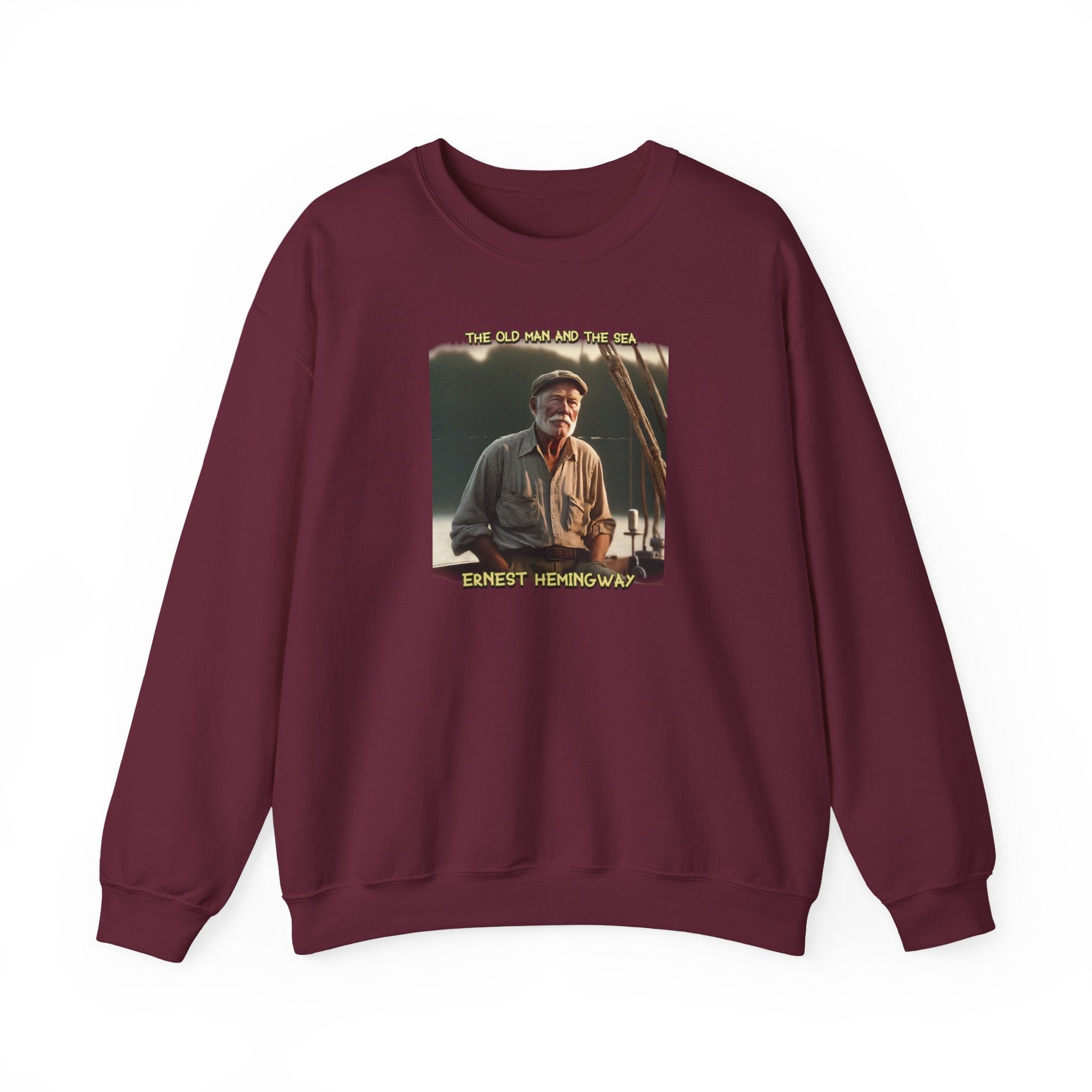 "Ernest Hemingway – Vintage Portrait Art Print Crewneck Sweatshirt"